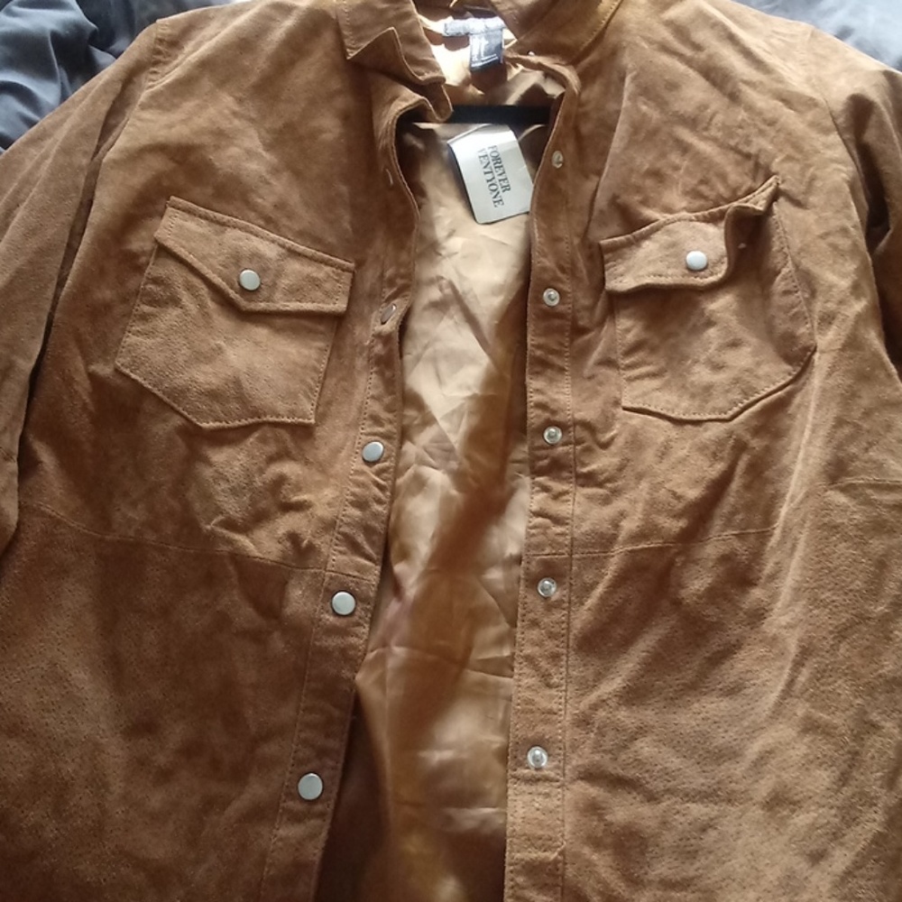 Forever 21 cow hide button up